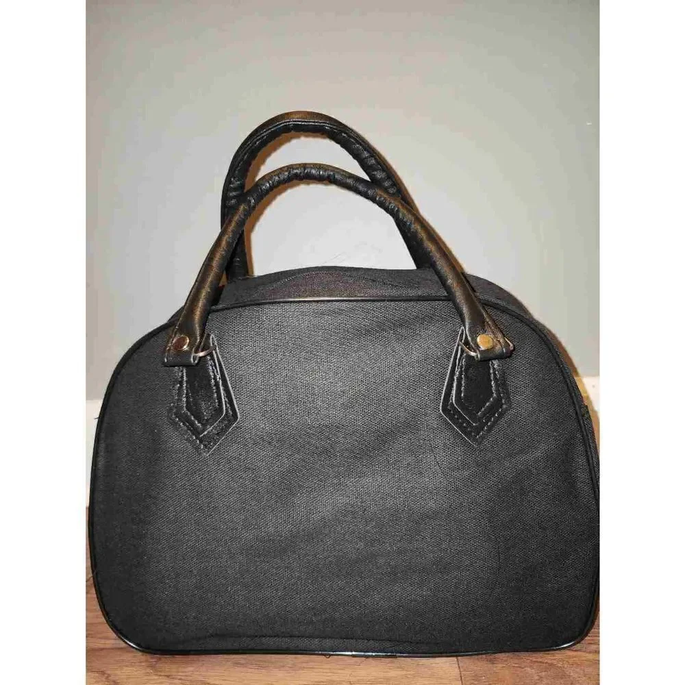 Canvas Embroidered satchel